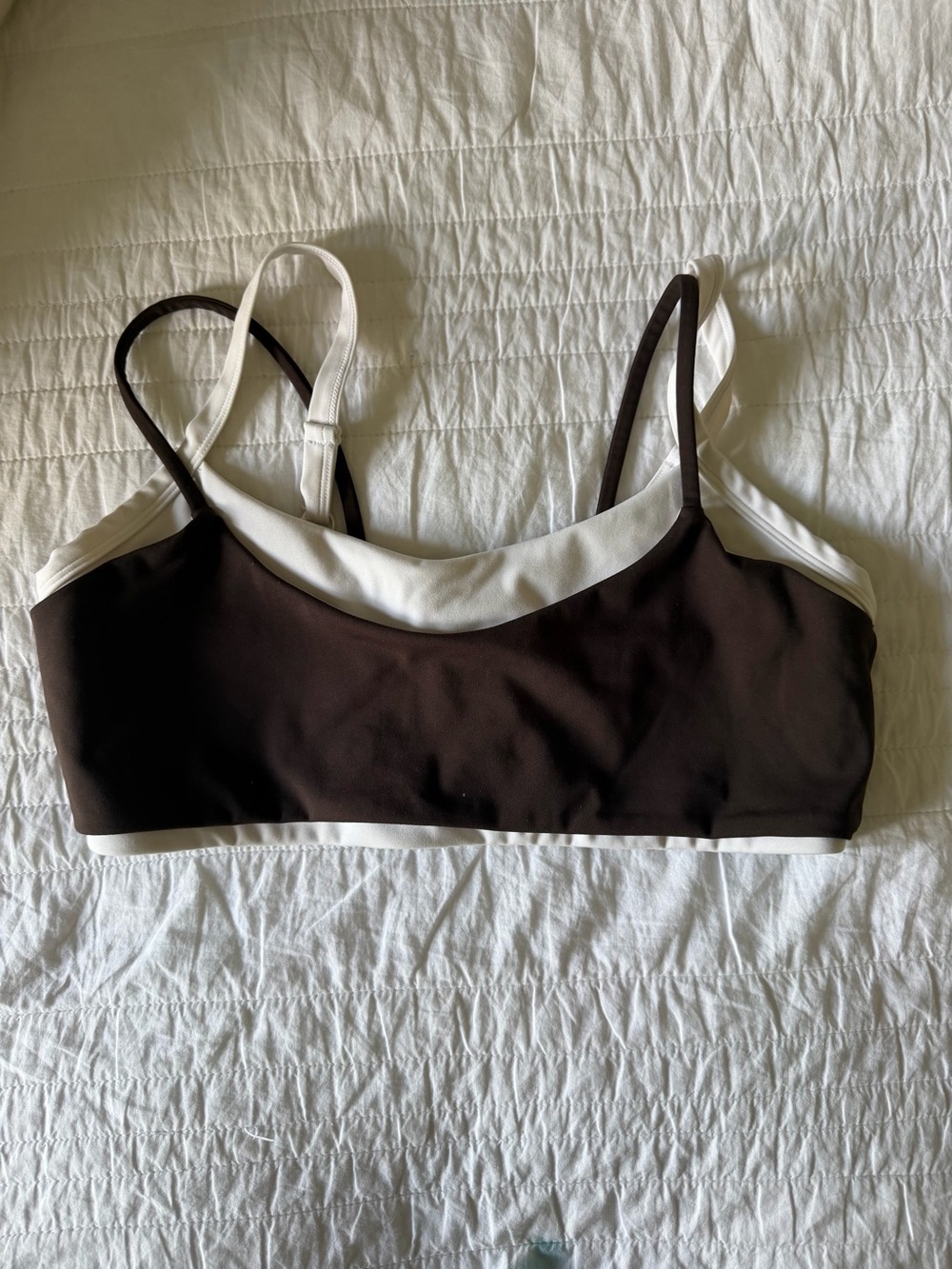Everyday Brown & Cream Double-Strap Bralette